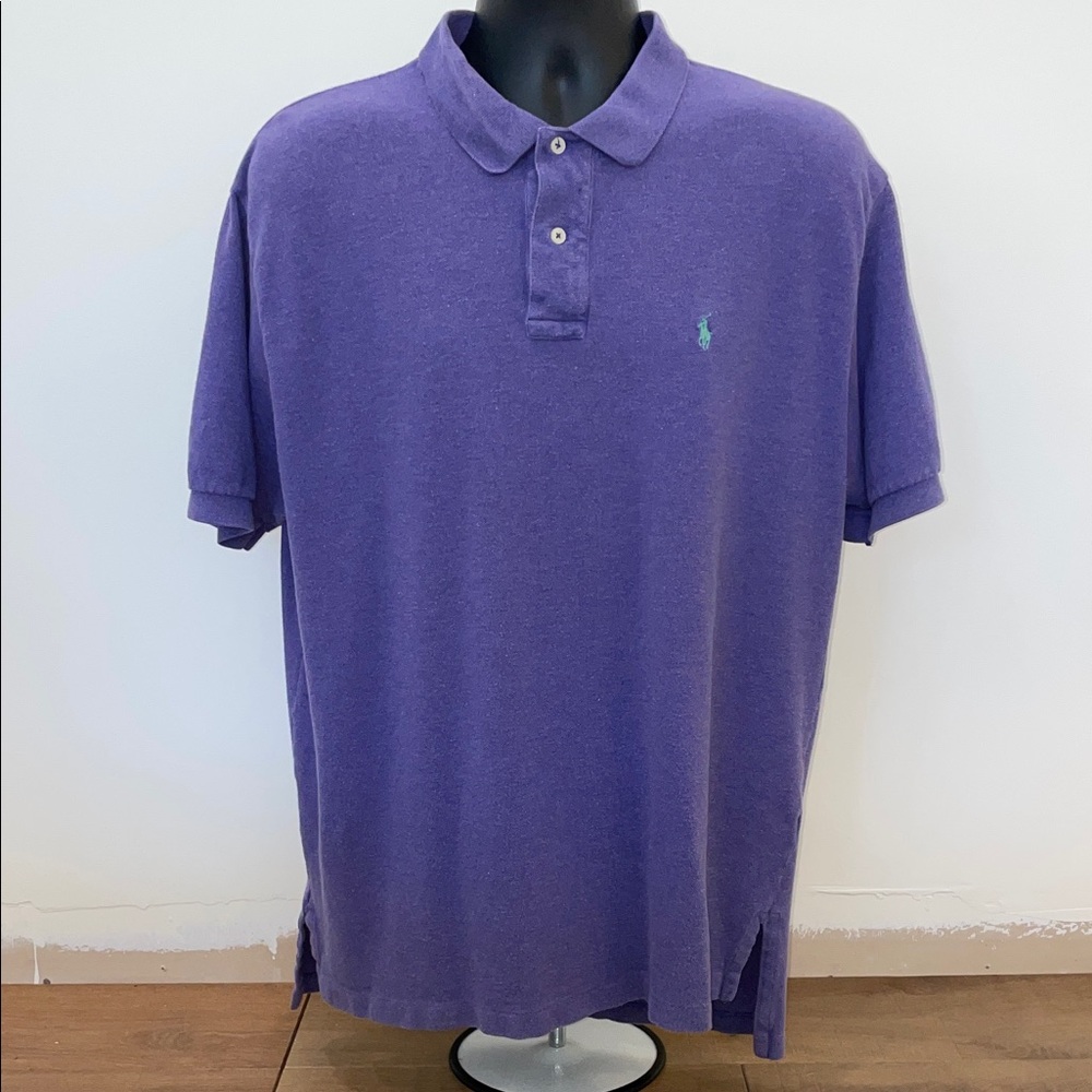 Ralph Lauren Mesh Purple Heather Polo Shirt XL